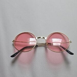 Gold Frame Pink Lens Sunglasses